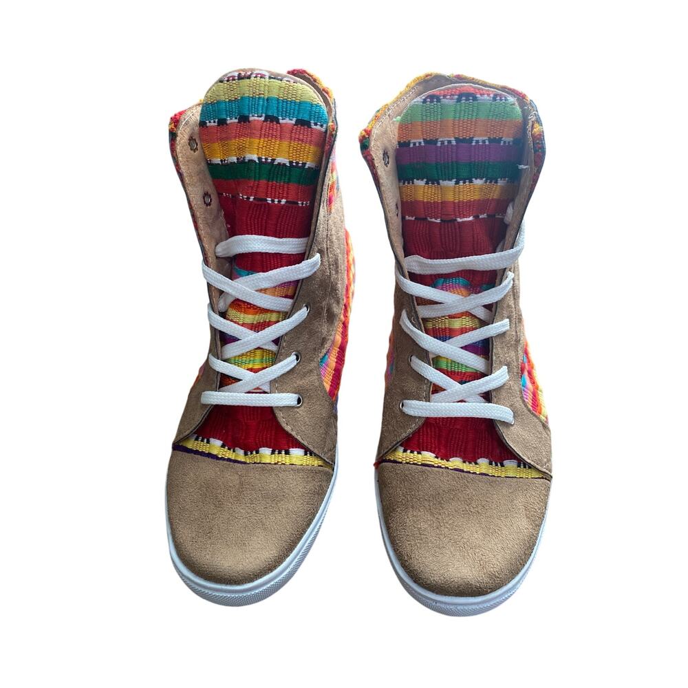 Limonada Woven High Top Sneakers Women’s Multicolor Guatemala Textile Casual 36